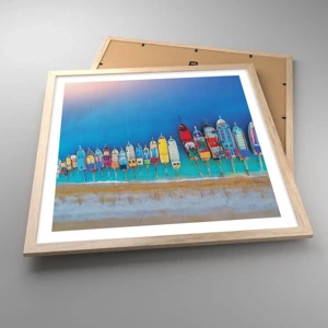 Poster in light oak frame - From Bird's Eye View - 50x50 cm