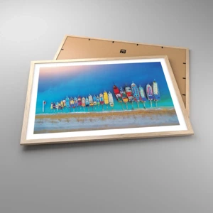 Poster in light oak frame - From Bird's Eye View - 70x50 cm