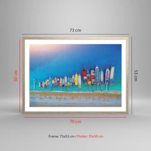 Poster in light oak frame - From Bird's Eye View - 70x50 cm