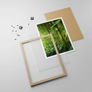 Poster in light oak frame - Getting to Know the Green - 70x100 cm