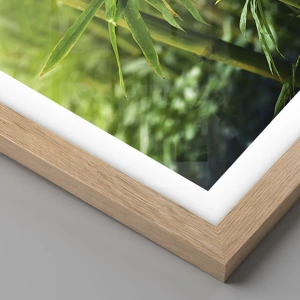 Poster in light oak frame - Getting to Know the Green - 70x100 cm