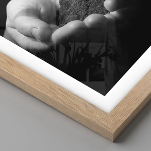 Poster in light oak frame - I Love Nature, I Protect It - 70x50 cm