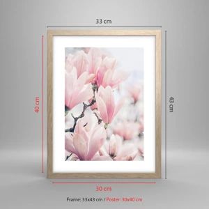 Poster in light oak frame - Ideal of Subtlety - 30x40 cm