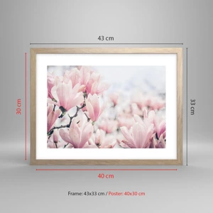 Poster in light oak frame - Ideal of Subtlety - 40x30 cm