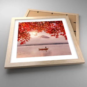 Poster in light oak frame - In Japanese Style - 30x30 cm