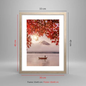 Poster in light oak frame - In Japanese Style - 30x40 cm