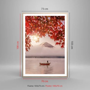 Poster in light oak frame - In Japanese Style - 70x100 cm