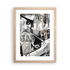 Poster in light oak frame - In the Rhythm of New York - 30x40 cm