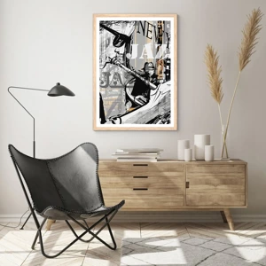 Poster in light oak frame - In the Rhythm of New York - 30x40 cm