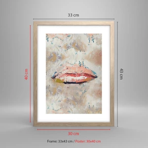 Poster in light oak frame - It Awakens the Senses - 30x40 cm