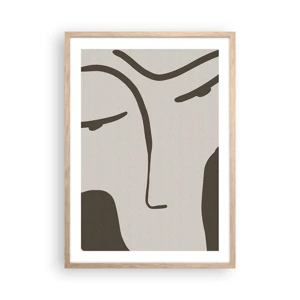 Poster in light oak frame - Like from Modigliani's Painting - 50x70 cm