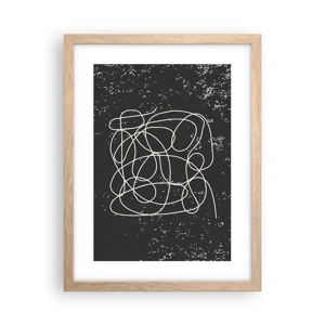 Poster in light oak frame - Lost Thoughts - 30x40 cm