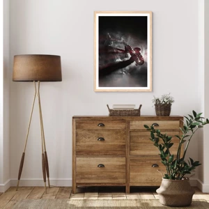 Poster in light oak frame - Lost in the Fog of Jazz - 50x70 cm