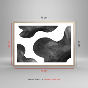 Poster in light oak frame - Milky Way - 70x50 cm