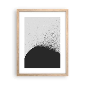 Poster in light oak frame - Movement of Particles - 30x40 cm