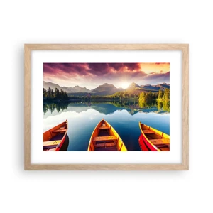 Poster in light oak frame - Nothing against Nature - 40x30 cm