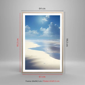 Poster in light oak frame - Paradise Holiday - 61x91 cm