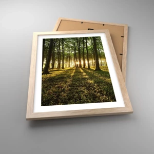 Poster in light oak frame - Photography of All Springs - 30x40 cm