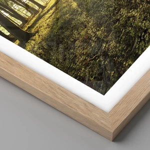 Poster in light oak frame - Photography of All Springs - 50x50 cm