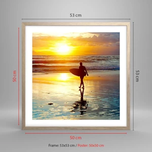 Poster in light oak frame - Return of a Warrior - 50x50 cm