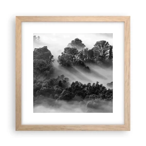 Poster in light oak frame - Rising from a Sleep - 30x30 cm