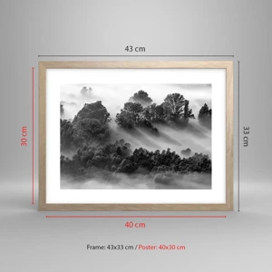 Poster in light oak frame - Rising from a Sleep - 40x30 cm