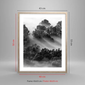 Poster in light oak frame - Rising from a Sleep - 40x50 cm