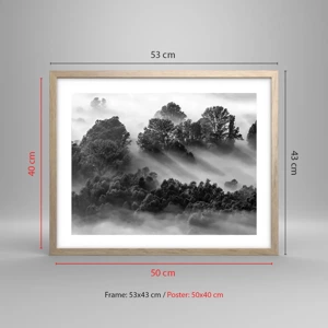 Poster in light oak frame - Rising from a Sleep - 50x40 cm