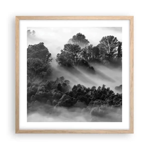 Poster in light oak frame - Rising from a Sleep - 50x50 cm