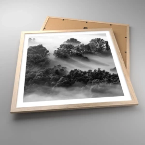 Poster in light oak frame - Rising from a Sleep - 50x50 cm