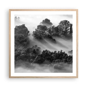 Poster in light oak frame - Rising from a Sleep - 60x60 cm