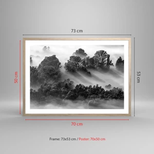 Poster in light oak frame - Rising from a Sleep - 70x50 cm