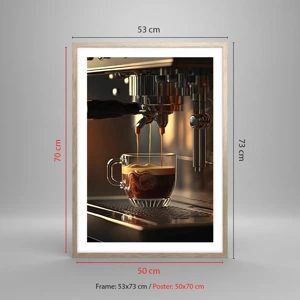 Poster in light oak frame - Sensual Mixture - 50x70 cm