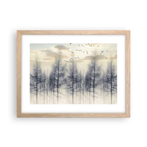 Poster in light oak frame - Spirits of the Forest - 40x30 cm