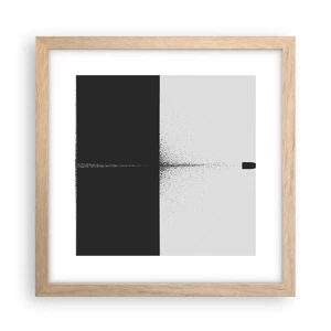 Poster in light oak frame - Straight to the Point - 30x30 cm