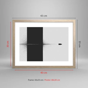 Poster in light oak frame - Straight to the Point - 40x30 cm