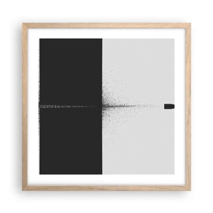 Poster in light oak frame - Straight to the Point - 50x50 cm