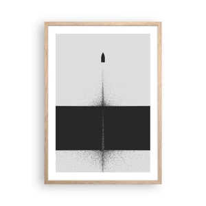 Poster in light oak frame - Straight to the Point - 50x70 cm