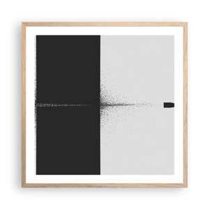 Poster in light oak frame - Straight to the Point - 60x60 cm