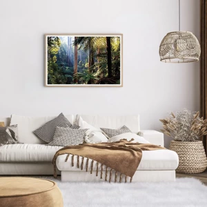 Poster in light oak frame - Tale of a Forest - 91x61 cm