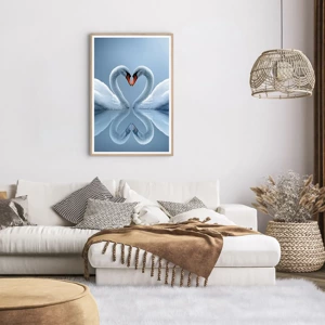 Poster in light oak frame - Time for Love - 61x91 cm