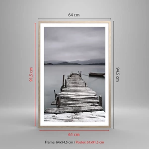 Poster in light oak frame - Tomorrow You Can Go - 61x91 cm