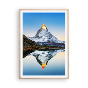 Poster in light oak frame - Two Worlds - 70x100 cm