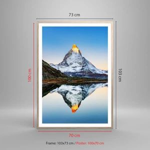 Poster in light oak frame - Two Worlds - 70x100 cm