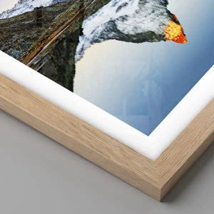 Poster in light oak frame - Two Worlds - 70x100 cm