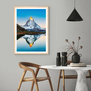 Poster in light oak frame - Two Worlds - 70x100 cm