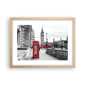 Poster in light oak frame - Undoubtedly London - 40x30 cm