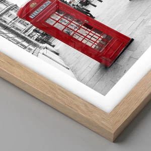 Poster in light oak frame - Undoubtedly London - 40x30 cm