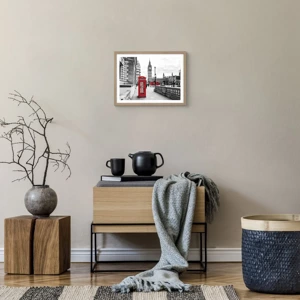 Poster in light oak frame - Undoubtedly London - 40x30 cm