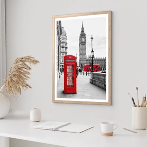 Poster in light oak frame - Undoubtedly London - 40x50 cm